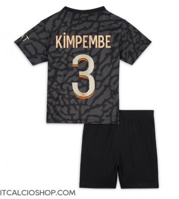 Paris Saint-Germain Presnel Kimpembe #3 Terza Maglia Bambino 2023-24 Manica Corta (+ Pantaloni corti)